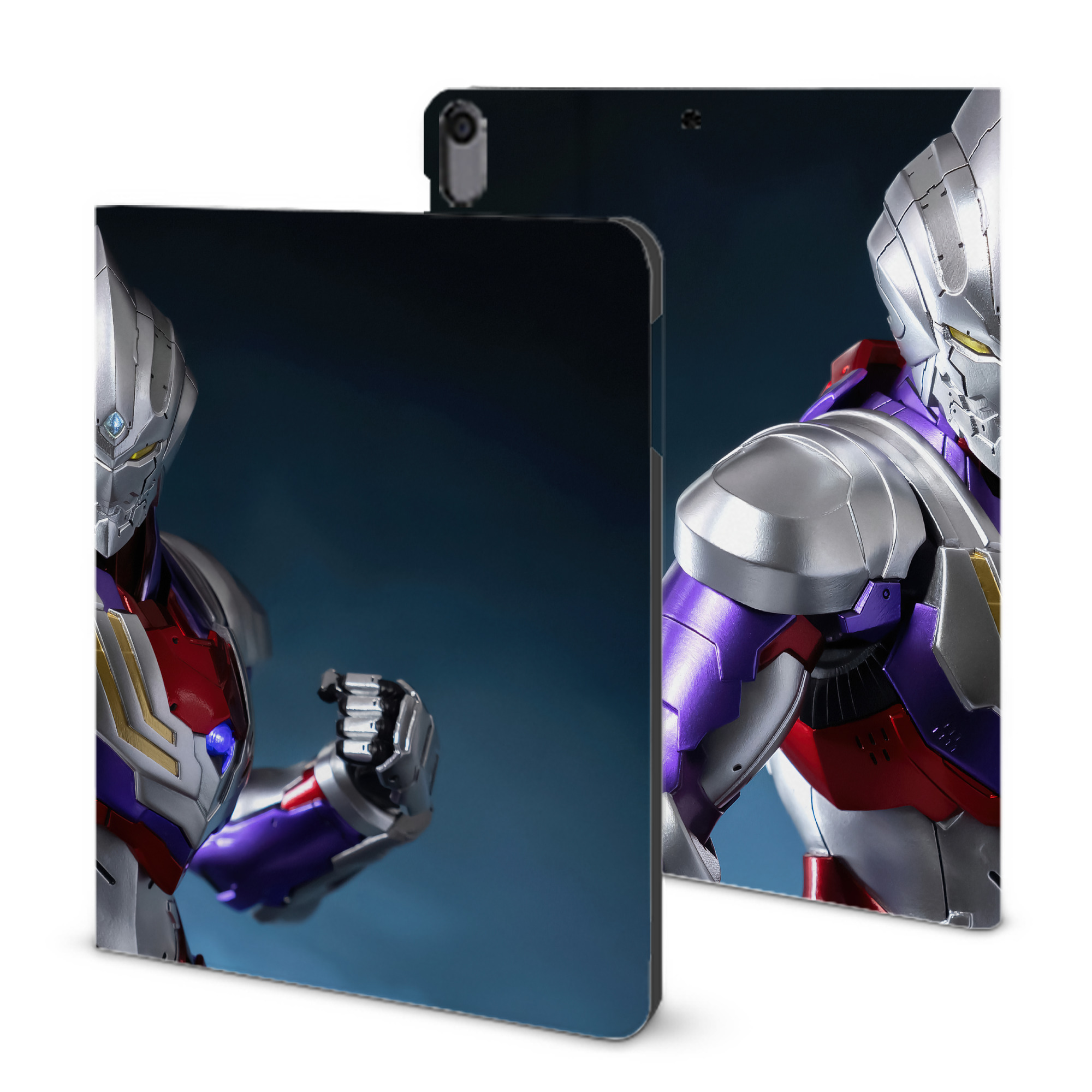 （画像用） ウルトラマン Ultraman IPad ケース ブック型 PUレザー TPU 耐衝撃 軽量 薄型 ペン収納なし 全面保護 IPad 各モデル対応